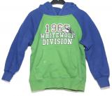 Grön/blå hoodie med tryck