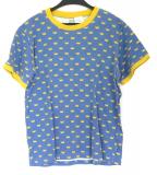 Bl&aring;gul t-shirt med kronor