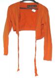 Orange bolero med knytband