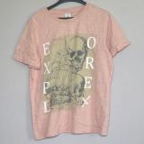 Rosa t-shirt med pirat-tryck