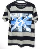Randig t-shirt med rugby-tryck