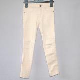 Ljusrosa m&ouml;nstrade stretch-jeans